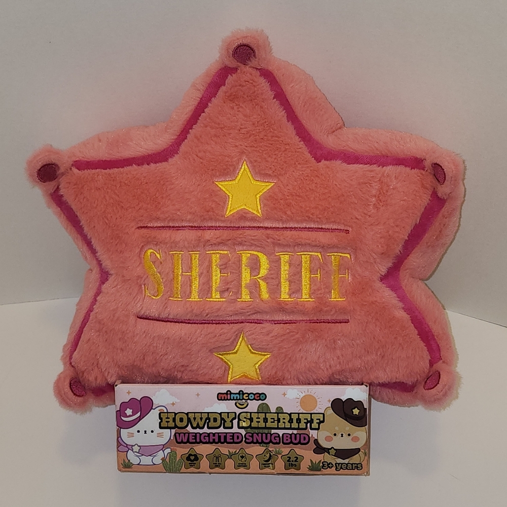 NEW Weighted Snug Bud Howdy Sheriff  2.2Ibs Mimicoco Focus, Relaxation, Sleep